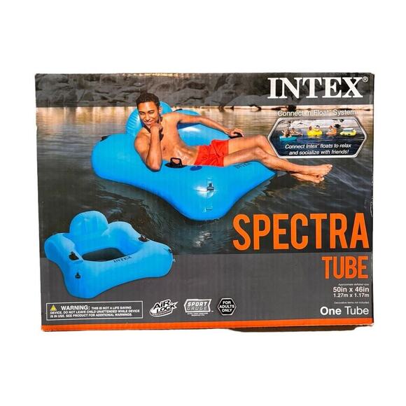 New Sealed Intex River Connect Lounge Inflatable Floating Water Tube Spectra - Picture 1 of 5